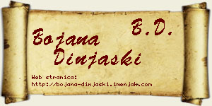Bojana Dinjaški vizit kartica